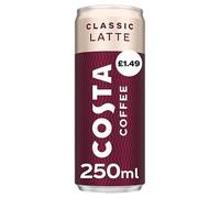 Costa Coffee Classic Latte Iced Coffee 12 x 250ml PMP £1.49 | Case of 12