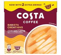 Costa Coffee Dolce Gusto Caramel Latte One Pod 10 x 16g, Smooth and Indulgent. Now with an 2 Extra Drinks, All in One Pod,