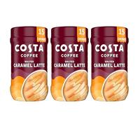 Costa Coffee Instant Coffee Beverage - Salted Caramel Latte Barista Creations Coffee Powder Instant (Pack of 3 x 255g)