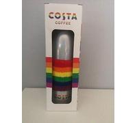COSTA COFFEE NEW Silver with Glitters Stainless Steel PRIDE 20 Travel Flask LIMITED EDITION