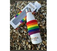 COSTA COFFEE NEW White Stainless Steel PRIDE 20 Travel Flask LIMITED EDITION