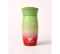 Costa Coffee Personalised Travel Mug, Strawberry Matcha Ombre Gradient, Custom Name, 11oz Reusable Cup.