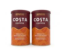 Costa Coffee Smooth Medium Roast Ground Coffee (2 x 100g) | Barista-Quality Blend | Twin Pack for Freshness & Everyday Enjoyment
