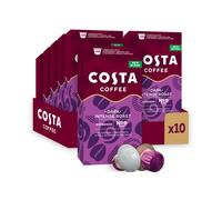 Costa Dark Intense Roast Aluminium Coffee Pods (Pack of 10, Total 100 Coffee Capsules)