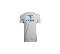 Costa Del Mar Men's Emblem Marlin Short Sleeve Crewneck, Heather Grey, Large