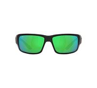 Costa Del Mar Men's Fantail Sunglasses, Blackout/Copper Green Mirrored Polarized-580p, One Size UK