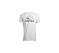 Costa Del Mar Men's Fiesta Short Sleeve Crewneck, White, Medium