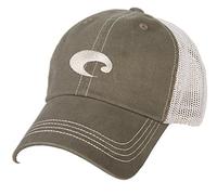Costa Del Mar Men's Costa Mesh Trucker Hat, Moss + Stone, One Size