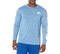 Costa Del Mar Men's Technical Crew Cationic T-Shirt, Royal Blue Heather, Large