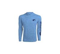 Costa Del Mar Men's Technical Hood Tee T-Shirt, Royal Blue Heather, S