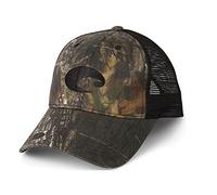 Costa Del Mar Women's Mesh Trucker Hat, Mossy Oak New Break Up Black + Black, One Size