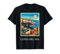 Costa del Sol Spain Europe Retro Coastal Travel Graphic T-Shirt