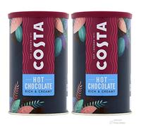 Costa Hot Chocolate Rich & Creamy Smooth With Chocolate Sprinkles Perfect Wooden Coffee Spoon The Perfect Pour 2 Tin Bundle