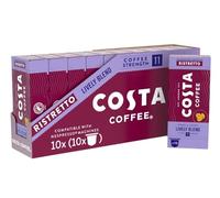 Costa Lively Blend Nespresso Compatible Aluminum Coffee Capsules (Pack of 10, Total 100 Pods)