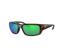 Costa Man Sunglass Fantail - Frame color: Tortoise, Lens color: Green Mirror