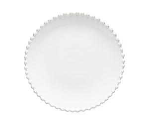 Costa Nova PEP222W Plate, Salad Plate, Approx. 8.7 inches (22 cm), Microwave, Dishwasher Safe, Pearl, White