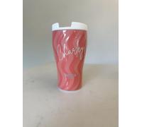Costa Personalised Tall Travel Mug - Dusty Pink, Stainless Steel, 16oz