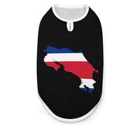Costa-Ri-ca Map Flag Funny Dog Shirt Lightweight Printed Sleeveless Pet Vest Cats T-Shirts L
