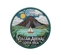 Costa Rica Arenal Volcano Patch Embroidered Iron-ON/Sew-on Badge (3 Inch) Travel Souvenir Emblem Gift Patches