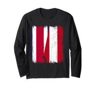 Costa Rica Austria Half Flag Costa Rican Austrian Heritage Long Sleeve T-Shirt