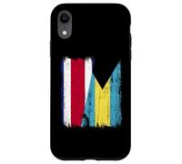 Costa Rica Bahamas Half Flag Costa Rican Bahamian Jersey Case for iPhone XR