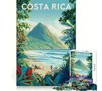Costa Rica Beach Scene Jigsaws 1000 Pieces for Teenagers Brain Exercise, Cozy Fun, Real Challenge, (38x26cm)