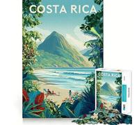 Costa Rica Beach Scene Jigsaws 1000 Pieces for Teenagers Brain Exercise, Cozy Fun, Real Challenge, (38x26cm)