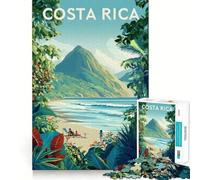 Costa Rica Beach Scene Jigsaws 1000 Pieces for Teenagers Brain Exercise, Cozy Fun, Real Challenge, (38x52cm)