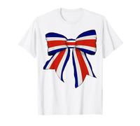Costa Rica Costa Rican Pride Flag Girl Coquette Bow Ribbon T-Shirt