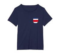 Costa Rica Costa Rican T-Shirt, Women's Plus, Navy Blue, 2X