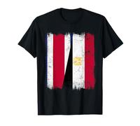 Costa Rica Egypt Half Flag Costa Rican Egyptian Heritage T-Shirt