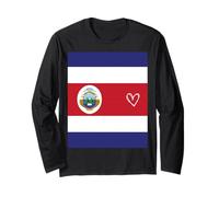 Costa Rica Flag Costa Rican Heart Proud National Day Long Sleeve T-Shirt