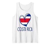 Costa Rica Flag Cute Heart Patriotic Costa Rican Girl Kids Tank Top