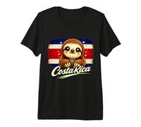 Costa Rica Flag Kawaii Sloth Pura Vida Premium T-Shirt