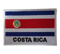 Costa Rica Flag Patch Iron Sew On Clothes Embroidered Badge Embroidery Applique