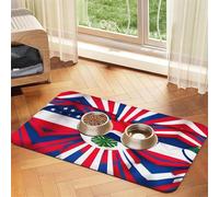 Costa Rica Flag Print Cat Food Mat Pet Feeding Mat for Floor Pet Supplies Dog Water Bowl Mat Dog Essentials