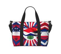Costa Rica Flag print Gym Bag for Women,Carry on Weekender Overnight Duffle Bag,Personal Item Tote Bag, Black, One Size