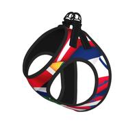 Costa Rica Flag Print Step in Dog Harness and Leash Set,Adjustable Reflective Harness for Small Dogs Cats