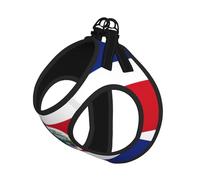 Costa Rica Flag Print Step in Dog Harness and Leash Set,Mesh Pet Vest Harness for Small Dogs and Cats