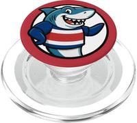 Costa Rica Flag Shark Funny Ticos PopSockets PopGrip for MagSafe