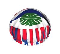 Costa Rica Flag Shower Caps, Waterproof Bath Caps Reusable Shower Caps Band Bath Hair Hat For Women Ladies