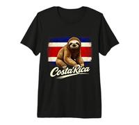 Costa Rica Flag Sloth Pura Vida Premium T-Shirt