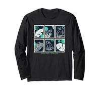 Costa Rica Frog Stamp Art Vintage Pura Vida Souvenir Long Sleeve T-Shirt