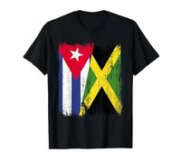 Costa Rica Jamaica Half Flag Costa Rican Jamaican Heritage T-Shirt