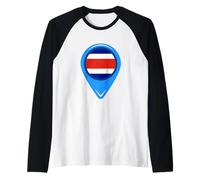 Costa Rica Map Costa Rica Proud Raglan Baseball Tee