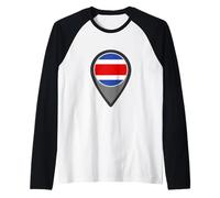 Costa Rica Map Costa Rica Proud Raglan Baseball Tee
