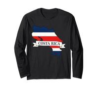 Costa Rica Map Flag Long Sleeve T-Shirt
