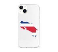 Costa Rica Map with Flag Phone Case Compatible with iPhone 15 Plus | Suitable for 15 Series Fashion TPU Soft Protective Shell