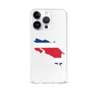 Costa Rica Map with Flag Phone Case Compatible with iPhone 15 Pro Max | Suitable for 15 Series Fashion TPU Soft Protective Shell