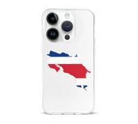 Costa Rica Map with Flag Phone Case Compatible with iPhone 15 Pro | Suitable for 15 Series Fashion TPU Soft Protective Shell